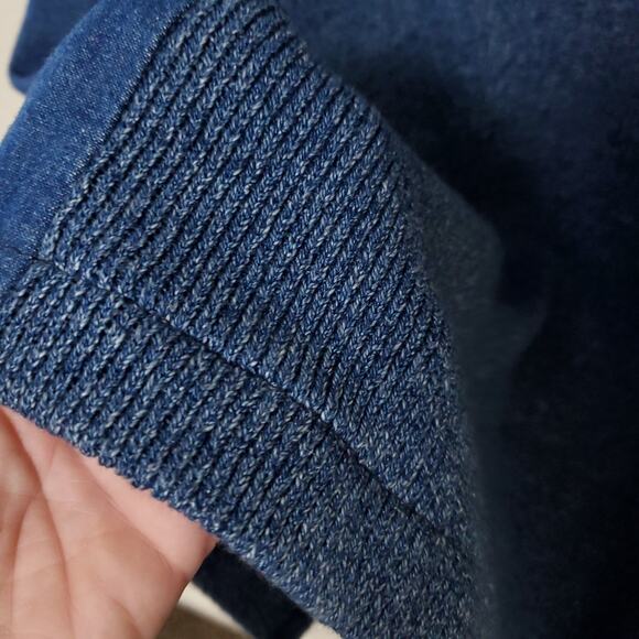 BLUE WILLI'S Vintage Knit Denim Look Midi Skirt Sz M - Picture 4 of 7